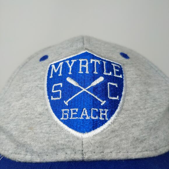 Lucky 7 Brand Myrtle Beach South Carolina Snapback Hat Embroidered Logo Gray - Picture 4 of 12